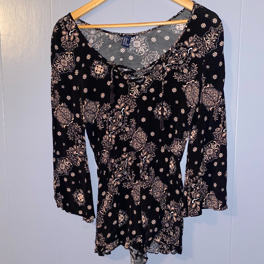 Black & gold romper